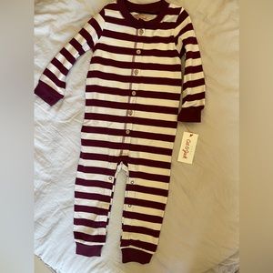 Baby Snap Front Striped Jersey Romper - Cat & Jack™ Burgundy